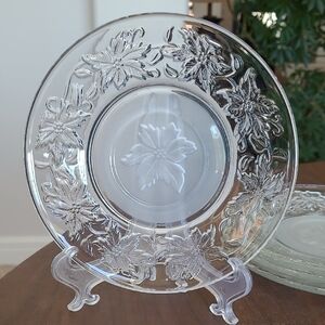 Princess House Fantasia Glass Saucers for Tea Cups